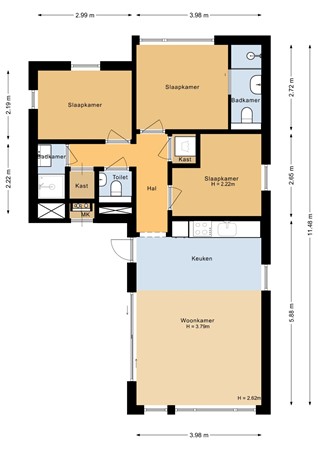 Floorplan - Zeedijk 24-942, 4504 PN Nieuwvliet